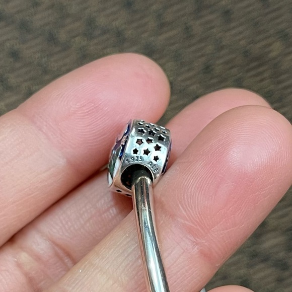 NWOT Pandora Fireworks Bangle Bracelet w/ 3 Christmas Charms EUC - Picture 11 of 17